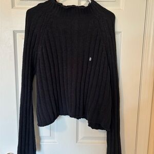 NWT Women’s American Eagle Black Ribbed Knit Sweater XL